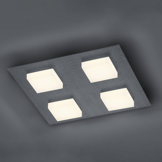 BANKAMP Luno LED-taklampa 4 lampor antracit
