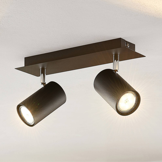 Lindby Joffrey takspotlight, 2 lampor, svart