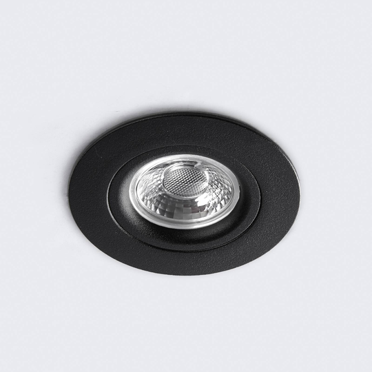 LED-takinbyggnadsspot DL6809, rund, svart