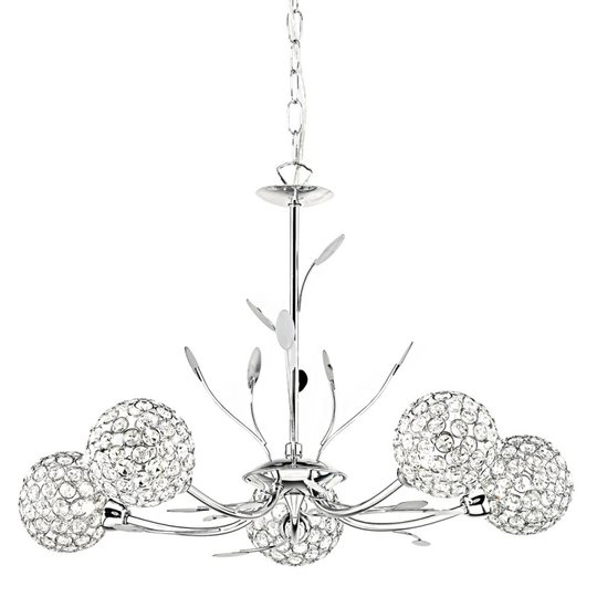 Taklampa Bellis 5 (Förkromad/blank)