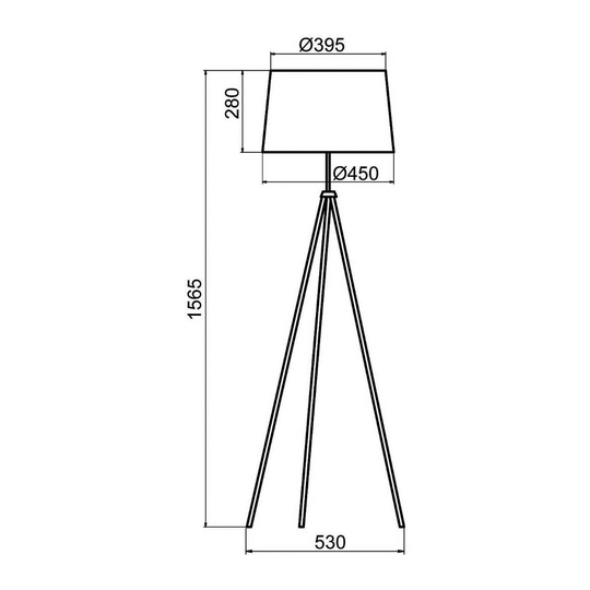 Aluminor Tropic golvlampa krom, röd kabel