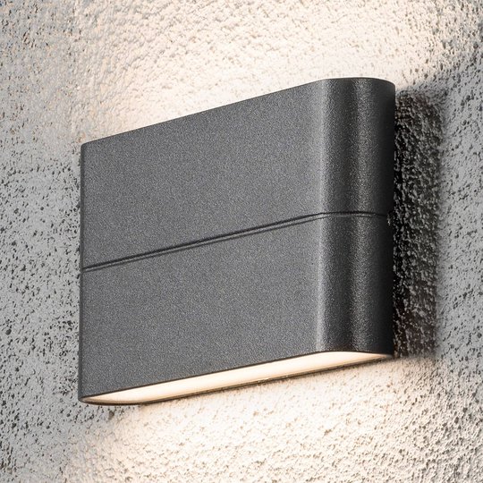 LED-utomhusvägglampa Chieri 17 cm antracit