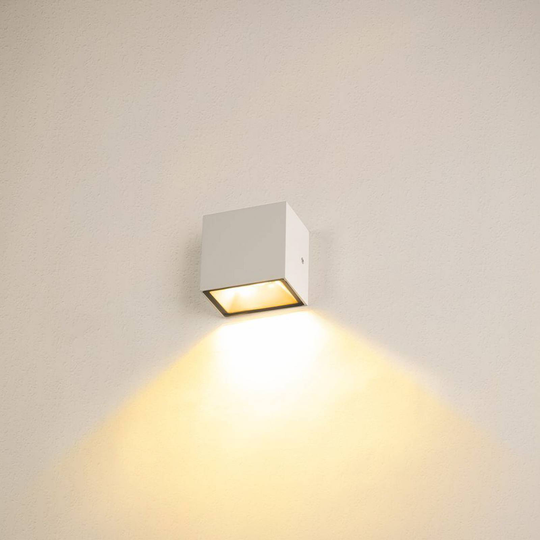 SLV Sitra Single LED-utomhusvägglampa down, vit