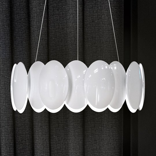 Milan Obolo - rund LED-hänglampa - 42,9 cm