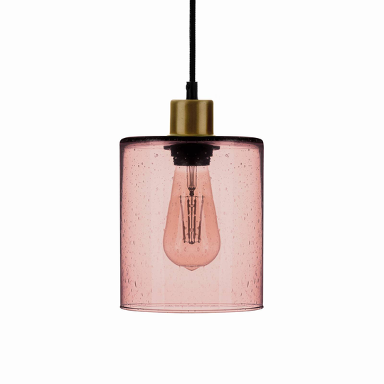 Pendellampa Soda med glasskärm rosé Ø 15 cm