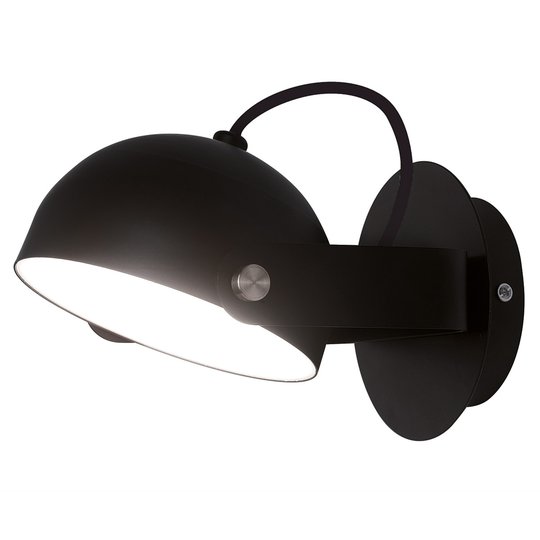 LED-vägglampa Hemi svängbar skärm svart