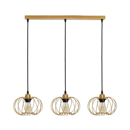 Pendellampa Kula, 3 lampor, guld