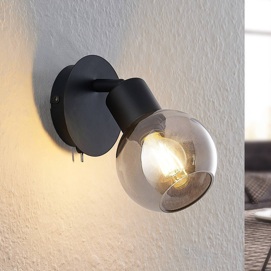 Lindby Eridia spotlight, svart, 1 lampa