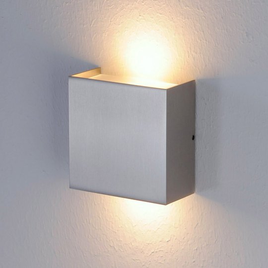 LED-vägglampa Mira matt nickelfinish