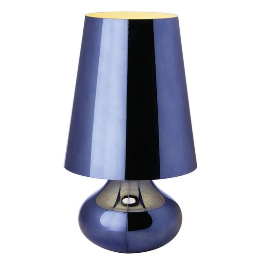 Nattduksbordslampa Cindy m LED-lampa, blå metallic