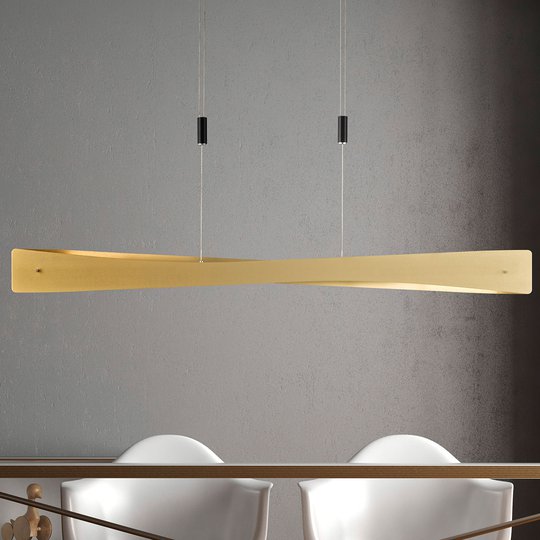 Lucande Lian LED-hänglampa, mässing, svart