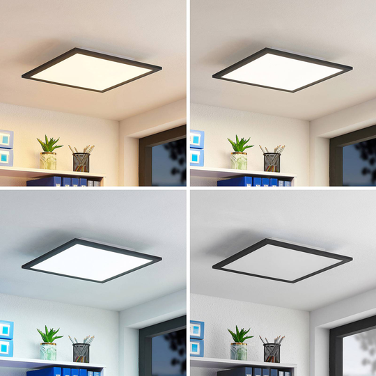 Lindby Nelios LED-taklampa, CCT 40 x 40 cm