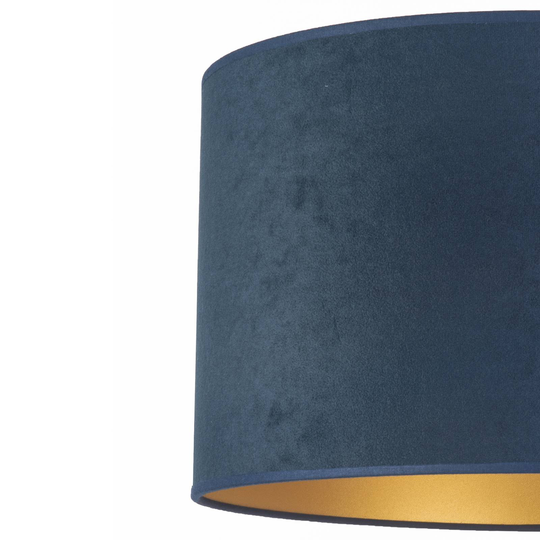 Golvlampa Golden Roller, mörkblå/guld