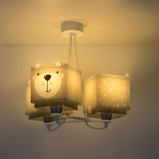 Hänglampa för barnrum Little Teddy, 3 lampor