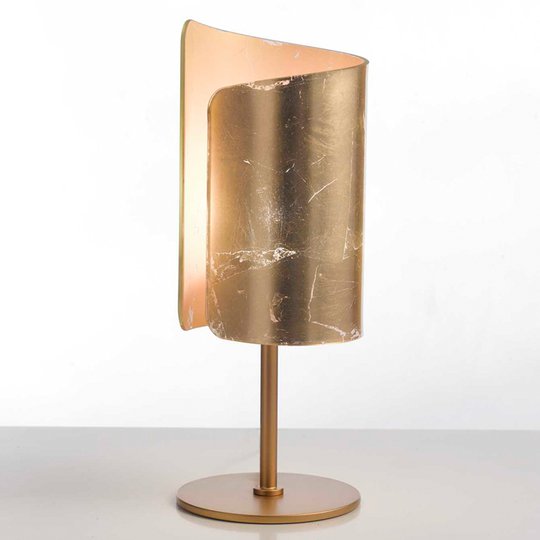Förgylld, vacker bordslampa Papiro