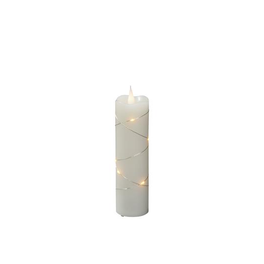 Vaxljus 5x17,8cm LED gräddvitt (Gräddvit)