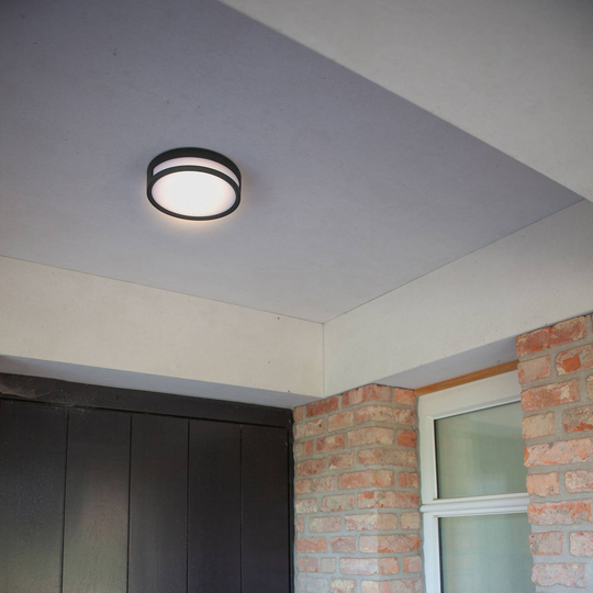 LED-utomhustaklampa Rola, mattsvart