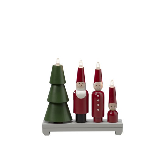 Elljusstake 4L Tomte (Flerfärgad)