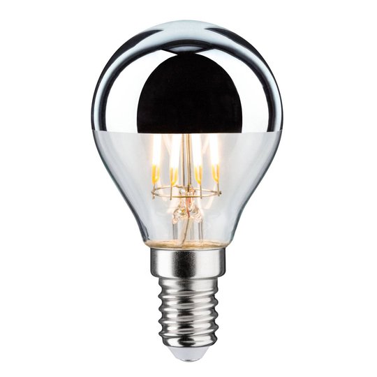 LED-lampa E14 827 toppförspeglad silver dimbar