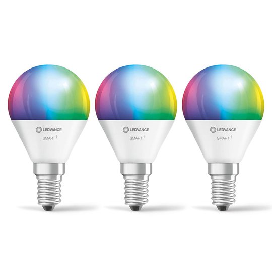 LEDVANCE SMART+ WiFi E14 5 W droppe RGBW 3-pack