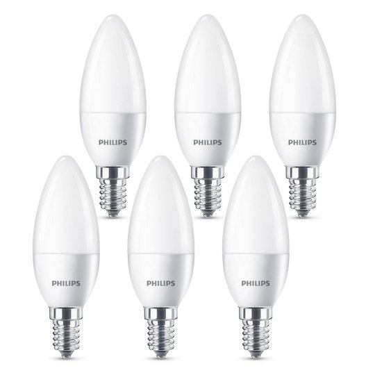 Philips LED-lampa E14 B35 5,5W matt 6-pack