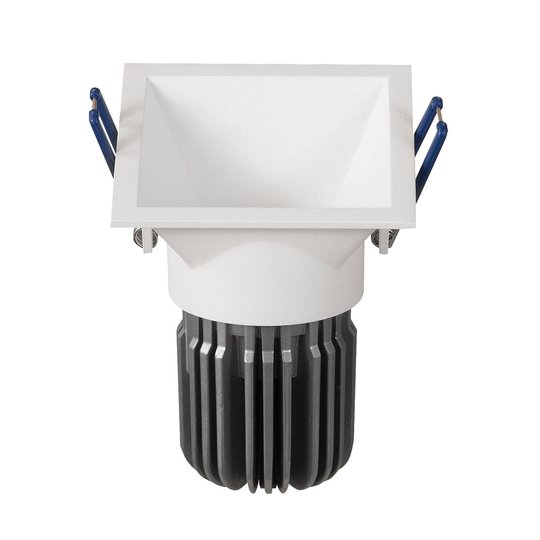 LED-inbyggnadsspot Toodle kantig asymmetrisk, vit