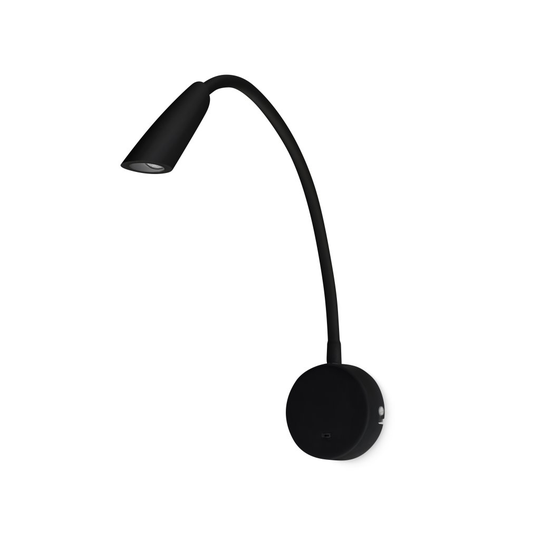 Boken LED vägglampa (Svart)