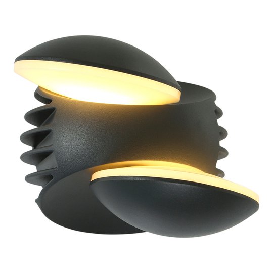 LED-utomhusvägglampa Luna, utdragbar