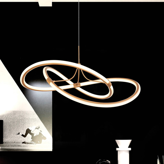 LED-hänglampa Lorra, guld