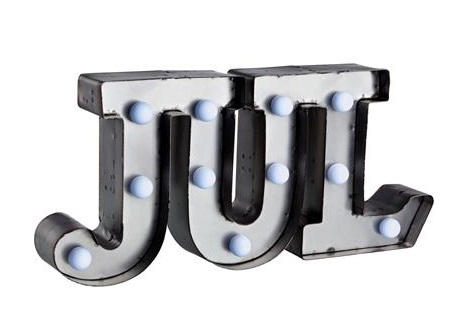 JUL dekoration metall LED (Grå)