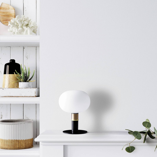Bordslampa Mose av glas, dimbar, mässing