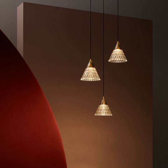 LEDS-C4 Veneto LED-hänglampa, 1 lampa, guld/svart