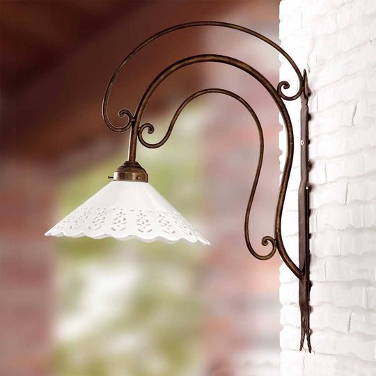 Stor vägglampa I PORTICI 30 cm
