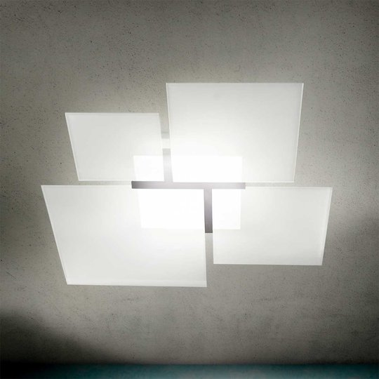 Taklampa Quadrifoglio 8050, stål, 106 cm