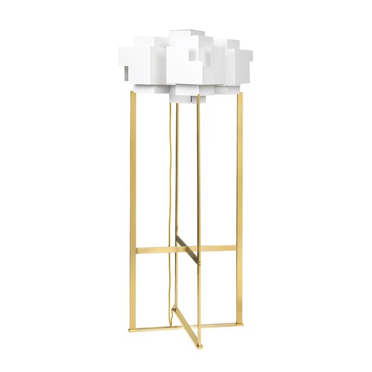 Golvlampa SKYLINE FLOOR vit mässing, Örsjö belysning
