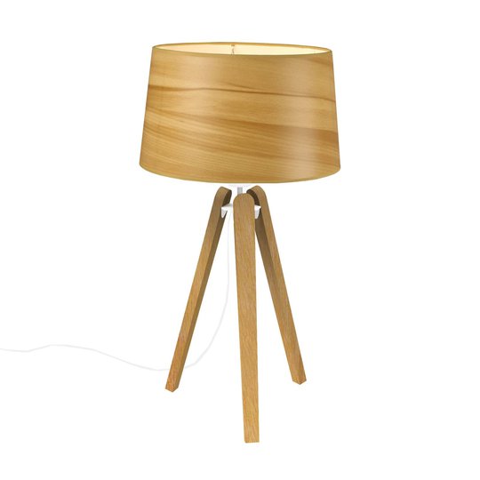 Bordslampa Essence LT, lampskärm i träoptik