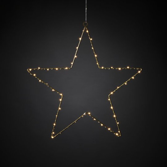 Metallstjärna 45cm LED (Mässing/guld)
