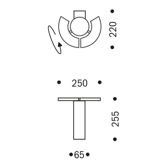 OLIGO Trinity LED-vägglampa, 2 rörliga segment