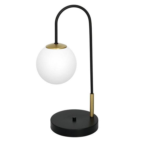 Bordslampa Berlin, svart/mässing