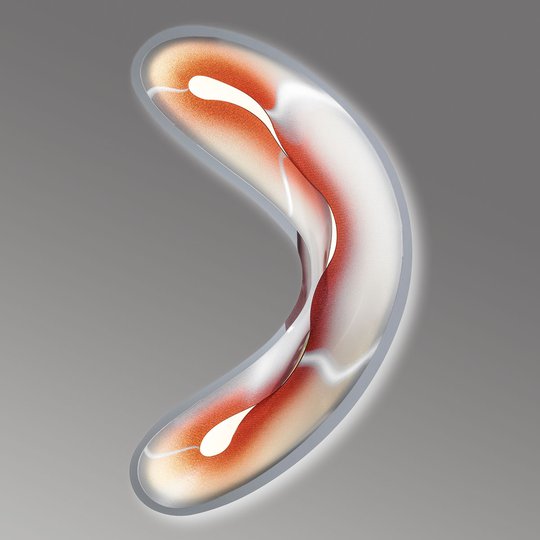 Flytande LED-vägglampa Crocco S, röd