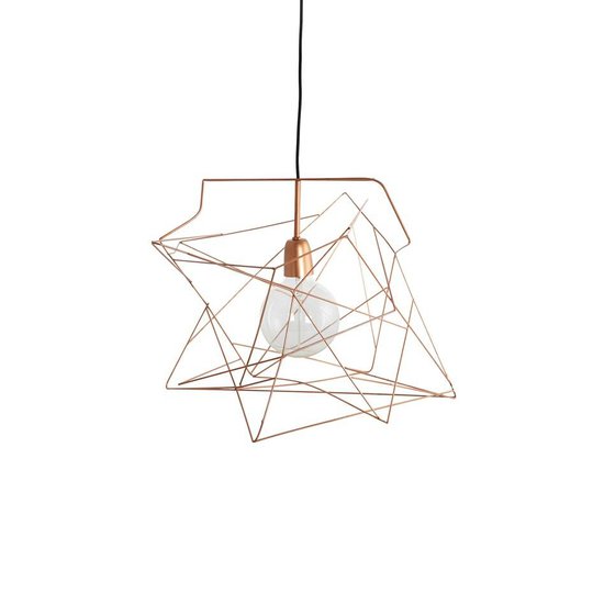 Asymmetric taklampa komplett (Koppar)