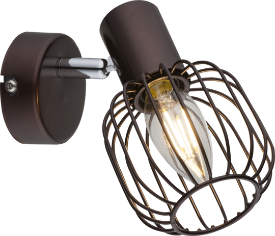 Akin vägglampa (Brun)