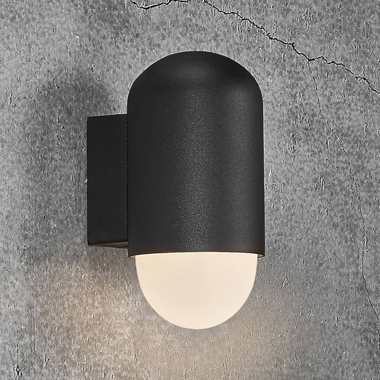 Utomhusvägglampa Heka svart