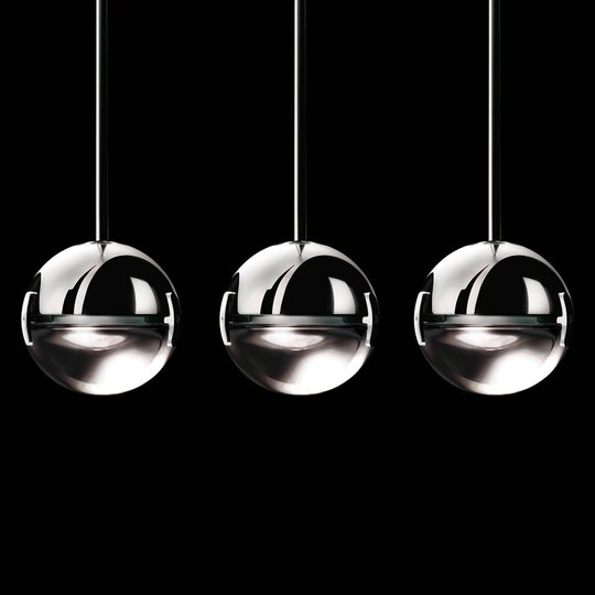 Stilfull LED-hänglampa Convivio, genomskinlig