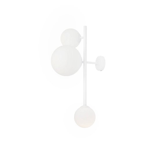 Vägglampa Dione, 3 lampor, vit
