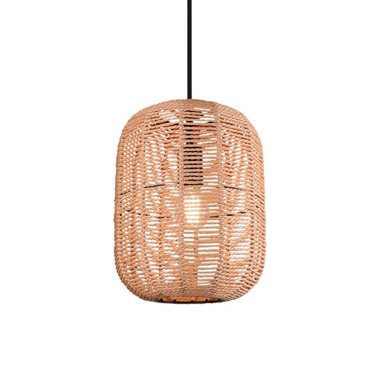 Hänglampa Runa, sisalskärm, 1 lampa Ø 25 cm