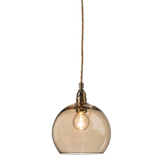 Rowan glaspendel 15cm (Mässing/guld)