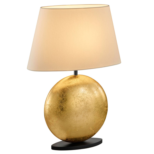 BANKAMP Mali bordslampa, gräddvit/guld, höjd 51 cm
