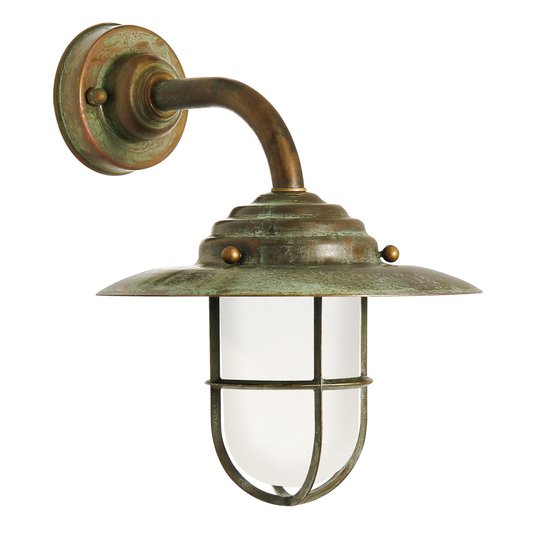 Stilfull utomhusväggbelysning Antique, glas matt
