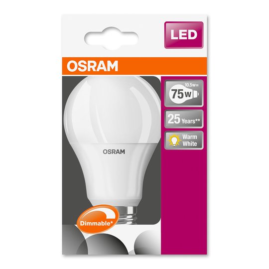 OSRAM LED-lampa E27 10,5 W 827 Superstar, dimbar